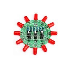 DC 3-5V Led Yuvarlak Dönen Işık Hobi Devresi DIY Lehimleme Kiti - Demonte(Montesiz)