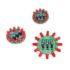 DC 3-5V Led Yuvarlak Dönen Işık Hobi Devresi DIY Lehimleme Kiti - Demonte(Montesiz)