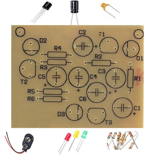 Üç Renkli Yürüyen Işık - Demonte(Montesiz)