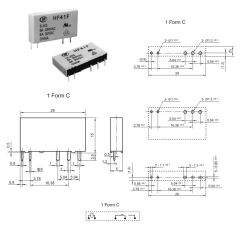 2 Adet Klemsan HF41F/24-ZT 24V DC 6A 250VAC SPDT (1 Form C) 5 Pin Pcb Güç Rölesi