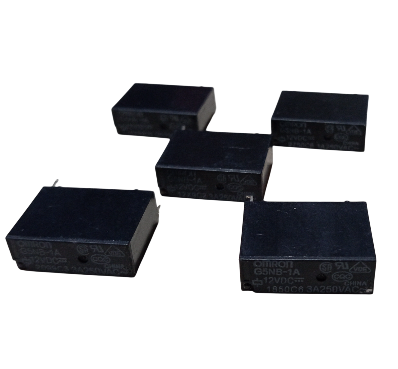 5 Adet Omron G5NB-1A 12V DC 3A 250VAC SPST-NO 4 Pin Kombi Rölesi Pcb Güç Rölesi