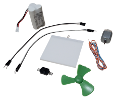 Kutulu 2 in 1 DC 3.6V Pil Led Panel Motor Anahtar Pervane Öğrenci Elektrik Devresi Hobi Deney Seti