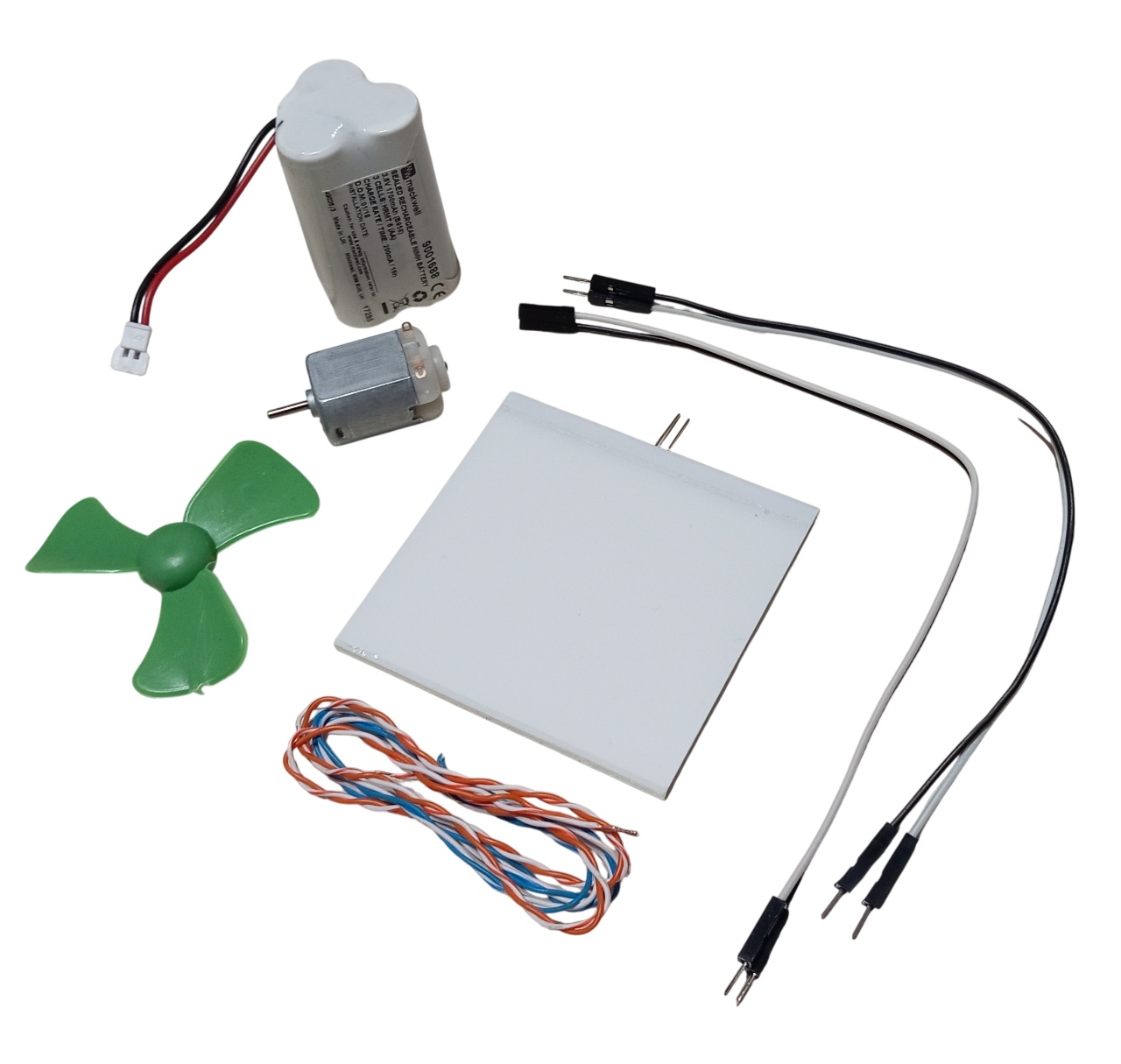 DC 3.6V Pil Led Panel Motor Pervane Öğrenci Elektrik Devresi Hobi Deney Seti