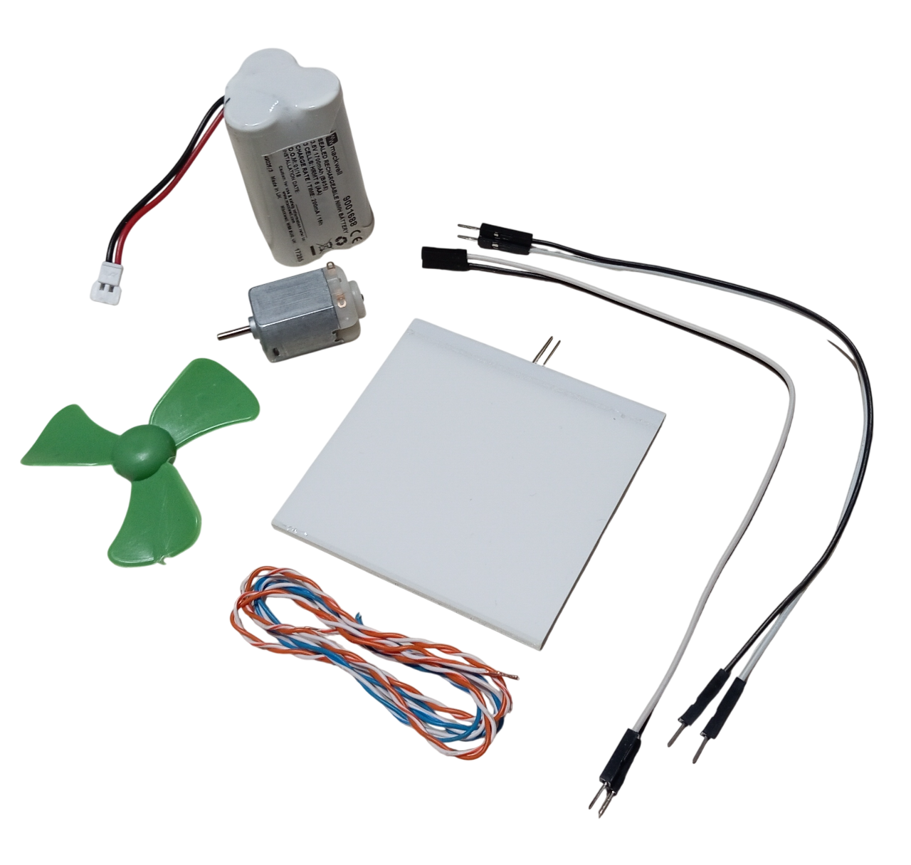 DC 3.6V Pil Led Panel Motor Pervane Öğrenci Elektrik Devresi Hobi Deney Seti