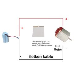 DC 3.6V Pil Led Panel Motor Pervane Öğrenci Elektrik Devresi Hobi Deney Seti