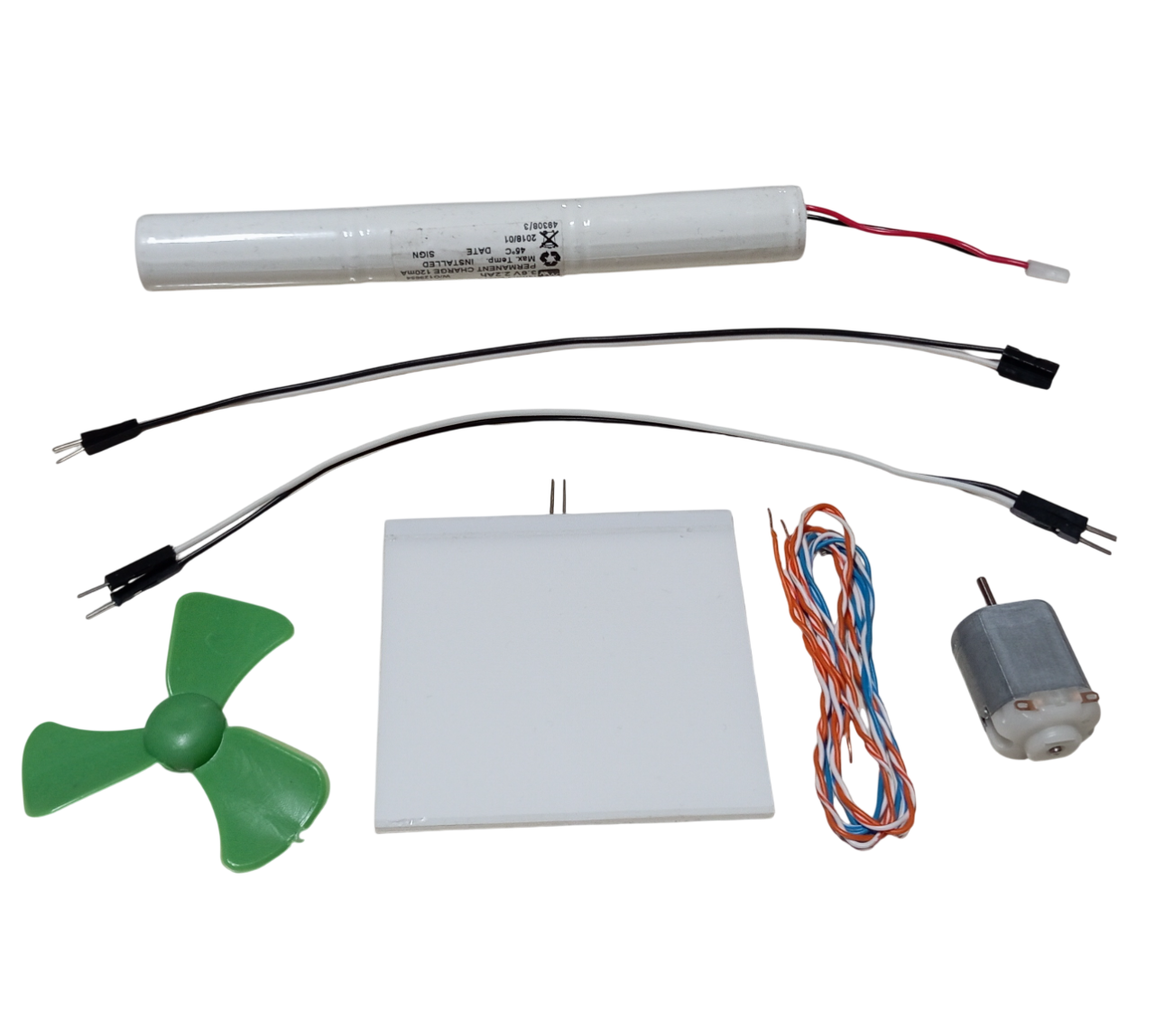 DC 3.6V Pil Led Panel Motor Pervane Öğrenci Elektrik Devresi Hobi Deney Seti