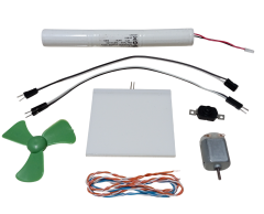 Kutulu 2 in 1 DC 3.6V Pil Led Panel Motor Anahtar Pervane Öğrenci Elektrik Devresi Hobi Deney Seti