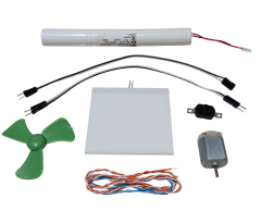 Kutulu 2 in 1 DC 3.6V Pil Led Panel Motor Anahtar Pervane Öğrenci Elektrik Devresi Hobi Deney Seti