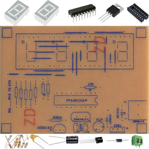 Pic16f84 ile Termometre Devresi - Demonte(Montesiz)