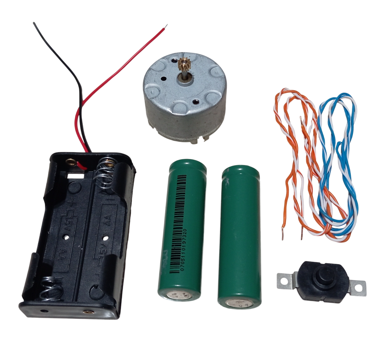 DC 6V Oyuncak Motoru Pil Anahtar Zil Teli Öğrenci Elektrik Devresi Hobi Deney Seti
