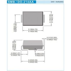 750 Adet SMBJ40A DO-214AA Smd Diode Tvs 40VWM 64.5VC (Unidirectional) 40V 600W Tek Yönlü Smd Smb Tvs Diyot