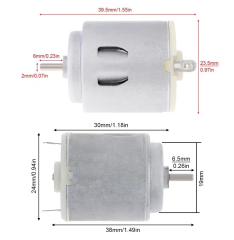 R260 1.5-6V 12000Rpm DC Motor (Çap 24mm Uzunluk 40mm) Hobi Deney Motoru