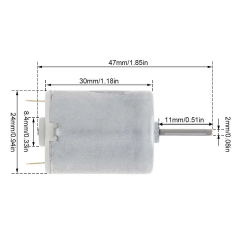 R280 3-12V 13750Rpm DC Motor (Çap 24mm Uzunluk 47mm) Hobi Deney Motoru