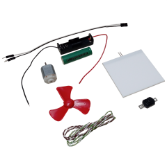 Kutulu 2 Devre DC 3V Pil Led Panel Pervane Öğrenci Elektrik ve Motor Devresi Hobi Deney Seti