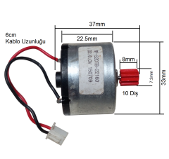RF-520TB-22160 DC 6V 7000Rpm DC Motor (Çap 33mm Uzunluk 37mm) Hobi Oyuncak Elektrik Deney Motoru