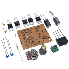 +5V, -5V, +12V, -12V, DC 0-12V 1A Ayarlı LM317 ile Simetrik Güç Kaynağı Kendin Yap Hobi Devresi DIY Lehimleme Kiti - Demonte(Montesiz)