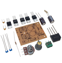 +5V, -5V, +12V, -12V, DC 0-12V 1A Ayarlı LM317 ile Simetrik Güç Kaynağı Kendin Yap Hobi Devresi DIY Lehimleme Kiti - Demonte(Montesiz)