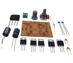 +5V, -5V, +12V, -12V, DC 0-12V 1A Ayarlı LM317 ile Simetrik Güç Kaynağı Kendin Yap Hobi Devresi DIY Lehimleme Kiti - Demonte(Montesiz)