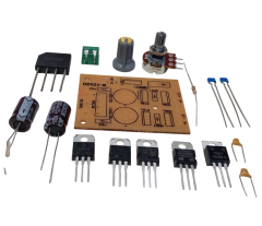 +5V, -5V, +12V, -12V, DC 0-12V 1A Ayarlı LM317 ile Simetrik Güç Kaynağı Kendin Yap Hobi Devresi DIY Lehimleme Kiti - Demonte(Montesiz)