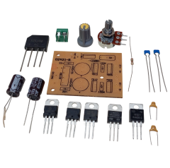 +5V, -5V, +12V, -12V, DC 0-12V 1A Ayarlı LM317 ile Simetrik Güç Kaynağı Kendin Yap Hobi Devresi DIY Lehimleme Kiti - Demonte(Montesiz)