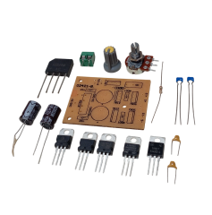 +5V, -5V, +12V, -12V, DC 0-12V 1A Ayarlı LM317 ile Simetrik Güç Kaynağı Kendin Yap Hobi Devresi DIY Lehimleme Kiti - Demonte(Montesiz)