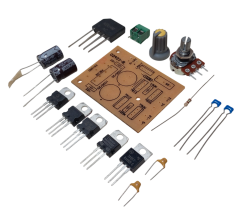+5V, -5V, +12V, -12V, DC 0-12V 1A Ayarlı LM317 ile Simetrik Güç Kaynağı Kendin Yap Hobi Devresi DIY Lehimleme Kiti - Demonte(Montesiz)