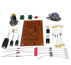2N3055 ile DC 0-24V 1A Ayarlı Güç Kaynağı Kendin Yap Hobi Devresi DIY Lehimleme Kiti - Demonte(Montesiz)