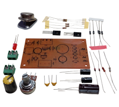 2N3055 ile DC 0-24V 1A Ayarlı Güç Kaynağı Kendin Yap Hobi Devresi DIY Lehimleme Kiti - Demonte(Montesiz)