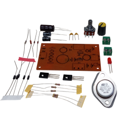 2N3055 ile DC 0-24V 1A Ayarlı Güç Kaynağı Kendin Yap Hobi Devresi DIY Lehimleme Kiti - Demonte(Montesiz)