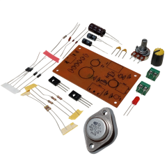 2N3055 ile DC 0-24V 1A Ayarlı Güç Kaynağı Kendin Yap Hobi Devresi DIY Lehimleme Kiti - Demonte(Montesiz)