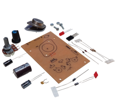 2N3055 ile DC 0-12V 1A Ayarlı Güç Kaynağı Kendin Yap Hobi Devresi DIY Lehimleme Kiti - Demonte(Montesiz)