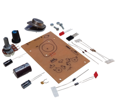 2N3055 ile DC 0-12V 1A Ayarlı Güç Kaynağı Kendin Yap Hobi Devresi DIY Lehimleme Kiti - Demonte(Montesiz)