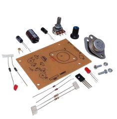 2N3055 ile DC 0-12V 1A Ayarlı Güç Kaynağı Kendin Yap Hobi Devresi DIY Lehimleme Kiti - Demonte(Montesiz)