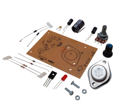 2N3055 ile DC 0-12V 1A Ayarlı Güç Kaynağı Kendin Yap Hobi Devresi DIY Lehimleme Kiti - Demonte(Montesiz)