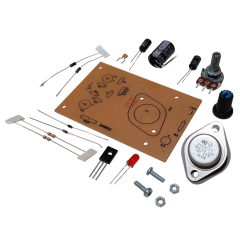 2N3055 ile DC 0-12V 1A Ayarlı Güç Kaynağı Kendin Yap Hobi Devresi DIY Lehimleme Kiti - Demonte(Montesiz)