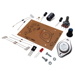 2N3055 ile DC 0-12V 1A Ayarlı Güç Kaynağı Kendin Yap Hobi Devresi DIY Lehimleme Kiti - Demonte(Montesiz)