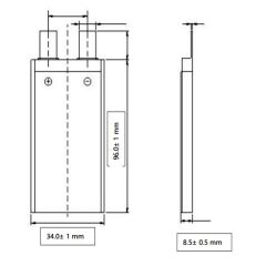 Power-Xtra 7.4V 2S 2700mAh 2cell Li-Polymer Pil 20C - PX2700XL