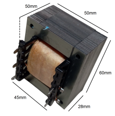 Açık Tip Sarım Trafo 220V AC Giriş 2x12V 12V-0-12V 15W 1.25A AC Çıkış Transformatör 60x50x50mm