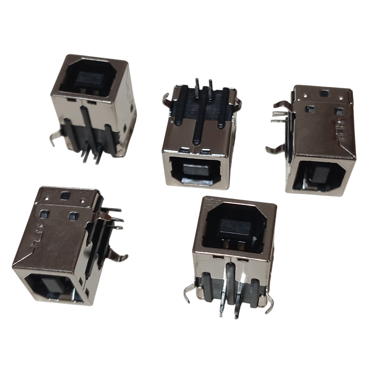 5 Adet USB B Tipi Dişi Konnektör Siyah Lehim Tip Yazıcı Kablosu Dişi Soket