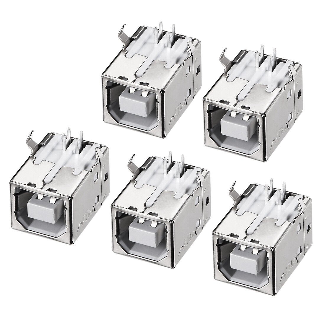 5 Adet USB B Tipi Dişi Konnektör Beyaz Lehim Tip Yazıcı Kablosu Dişi Soket