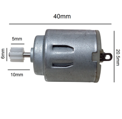 R140 DC 3-6V 7500Rpm Dişli Çıkışlı Motor (Çap 21mm Uzunluk 40mm) Hobi Deney Motoru