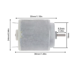 R260 3-6V 7500Rpm Kasnaklı DC Motor (Çap 24mm Uzunluk 40mm) Hobi Deney Motoru