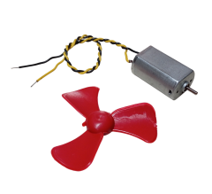 15cm Kablo Lehimli DC 3-6V Motor ve Pervane Seti Hobi Oyuncak Elektrik Deney Motoru