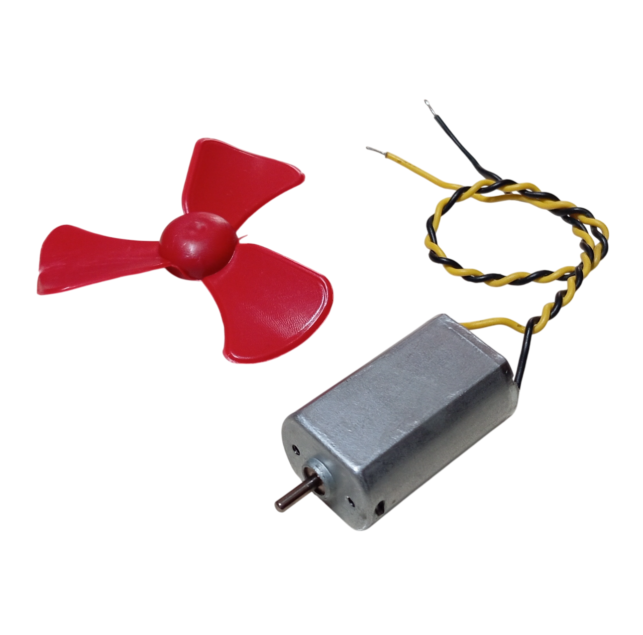 15cm Kablo Lehimli DC 3-6V Motor ve Pervane Seti Hobi Oyuncak Elektrik Deney Motoru