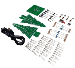 DC 5V Yanıp Sönen RGB Led 3D Noel Yılbaşı Çam Ağacı Kendin Yap Hobi Devresi DIY Lehimleme Kiti Demonte(Montesiz)