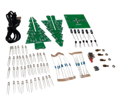DC 5V Yanıp Sönen RGB Led 3D Noel Yılbaşı Çam Ağacı Kendin Yap Hobi Devresi DIY Lehimleme Kiti Demonte(Montesiz)