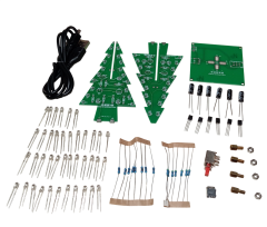 DC 5V Yanıp Sönen RGB Led 3D Noel Yılbaşı Çam Ağacı Kendin Yap Hobi Devresi DIY Lehimleme Kiti Demonte(Montesiz)