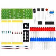 DC 9-12V Yanıp Sönen Polis Işıkları Mavi Kırmızı Led Kendin Yap Hobi Devresi DIY Lehimleme Kiti Demonte(Montesiz)