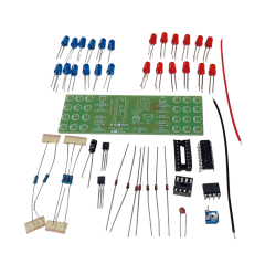 DC 9-12V Yanıp Sönen Polis Işıkları Mavi Kırmızı Led Kendin Yap Hobi Devresi DIY Lehimleme Kiti Demonte(Montesiz)