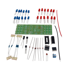 DC 9-12V Yanıp Sönen Polis Işıkları Mavi Kırmızı Led Kendin Yap Hobi Devresi DIY Lehimleme Kiti Demonte(Montesiz)